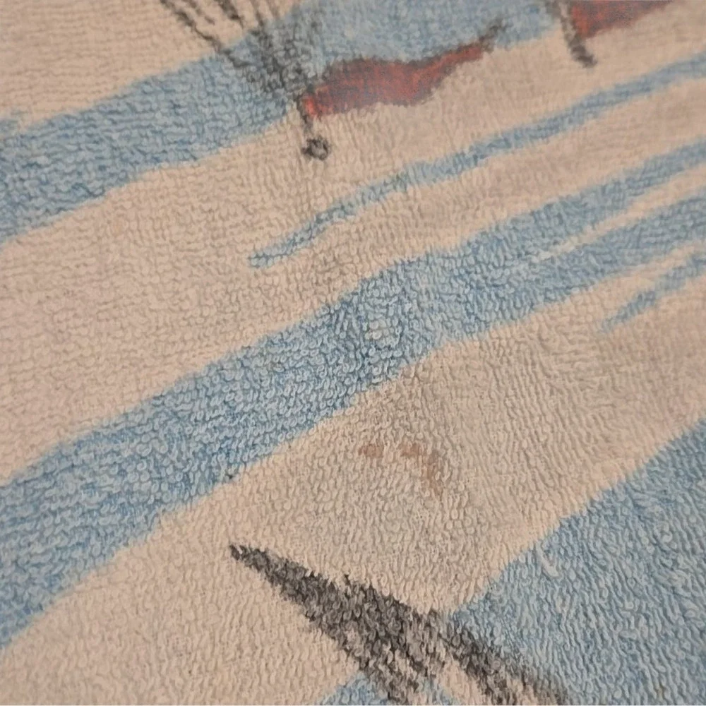 VTG Cannon Nautical‎ Decorator Cotton Towel 33x52 USA Ship Lighthouse Anchor 60s